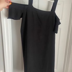 Black off the shoulder dress
